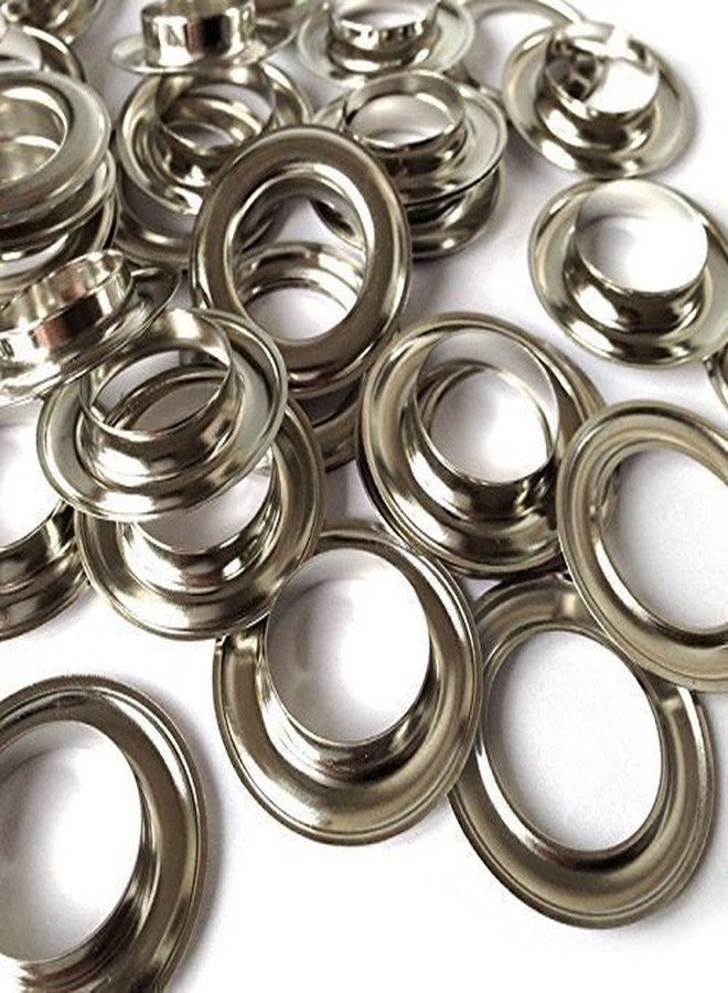 Nimida™ Grommet/Eyelet Large size Outer Dia 35 MM Inner Dia 20.50 MM | Nickel Colour | for Tarpaulin, Banners, Leather bags etc | Pack of 20 - Image 2